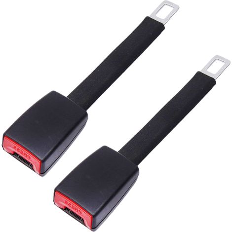 Extensor de cinturón de seguridad para coche de 25 cm, hebilla de seguridad (paquete de 2, negro, 25 cm) (1/5)