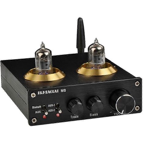 PJ.MIAOLAI M8 HiFi Digital-Leistungsverstärker mit Bluetooth, 6k4-Elektronenröhre TPA3116 BKEU