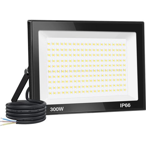 300W Projecteur LED Exterieur 30000LM IP66 Imperméable spot led exterieur Super Brillant Eclairage Extérieur Blanc Chaud(3000k) Sécurité spot led pour stades, usines, Parking, garage, jardin (1/5)