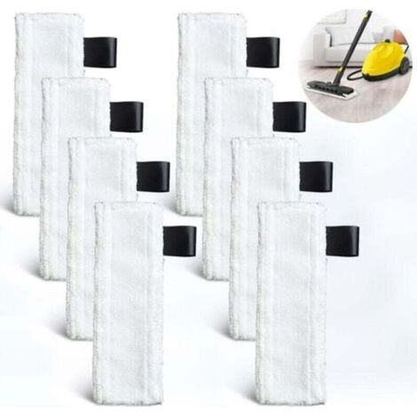 Paquete de 8 paños de repuesto para limpiador a vapor Kärcher EasyFix SC1/SC2/SC3/SC4/SC5 - Lavables - Toallitas de repuesto para limpiador a vapor Karcher (1/4)