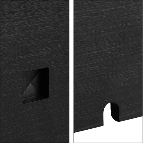 Scatola portacavi organizer ufficio soggiorno 24 x 10 x 10 cm protezione antipolvere stile moderno in bambù nero 130004690