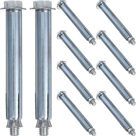 Boulons D'expansion à Bosses Installation Rapide et Pratique 10 Pièces en Acier au Carbone M8 pour Bloc de Parking et Éléments Routiers en Zones Résidentielles et Garages (1/5)