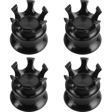 4 bouchons de vis moteur couronne décorative noir pour XL883, Big Twin 1340 Evo, Twin Cam - couvre-culasses stylés, accessoires custom moto (1/5)