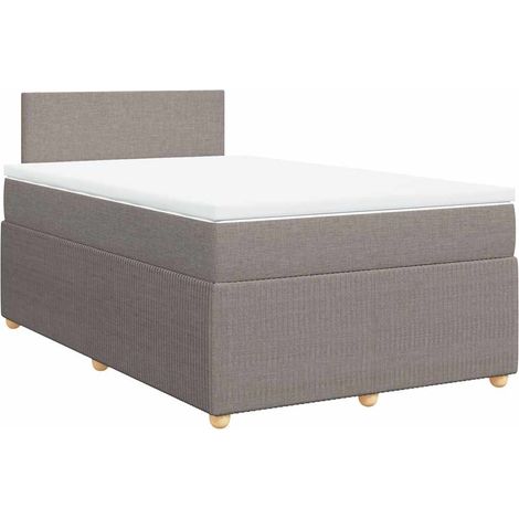 Maison Exclusive - Sommier à lattes de lit avec matelas taupe 120x190 cm tissu