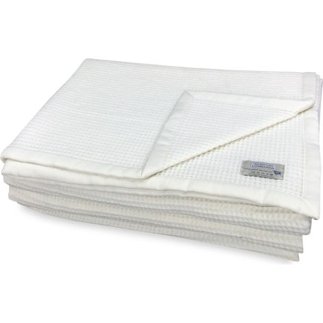 Coperta in Lana Kashmir e Merino – Estiva Leggera Nido Ape Matrimoniale 220×260 cm – Made in Italy