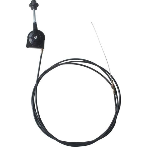 Cable de acelerador universal con palanca, 2 m, cable Bowden con protección de tubo de poliuretano, cable de palanca de acelerador, cable de acelerador, control de palanca de acelerador (1/2)