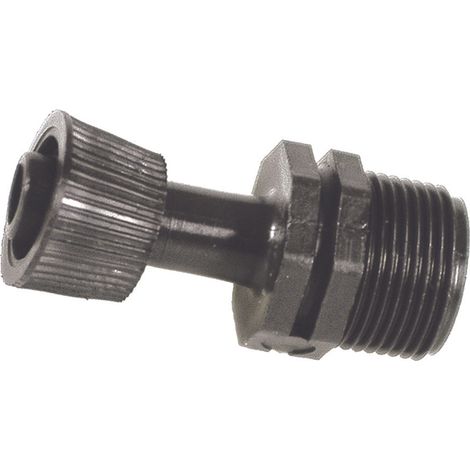 Deviazione per ala con filetto maschio in polipropilene - ø mm.16xm 3/4
