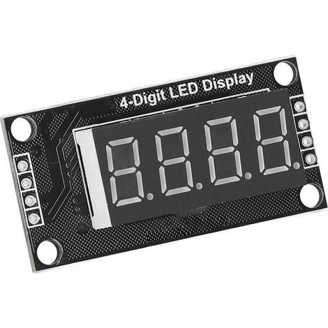Digitales Anzeigemodul mit LED-Röhre, 0,36 Zoll Bildschirmdiagonale, 4-stellig, 7-Segment-Anzeige, Leiterplatte, TM1637-Modul, 5 V (1/5)