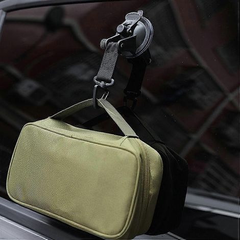 Lot de 4 ventouses de fixation pour tente de voiture, en nylon et ABS, avec crochets de fixation. Accessoires pour auvents et bâches amovibles. Outils de camping et de plein air. (1/5)