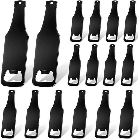Set mit 20 Flaschenöffnern in Form einer Flasche, eines Dosenöffners und eines Bieröffners mit flachem Griff für Küche, Bar und Restaurant (1/5)