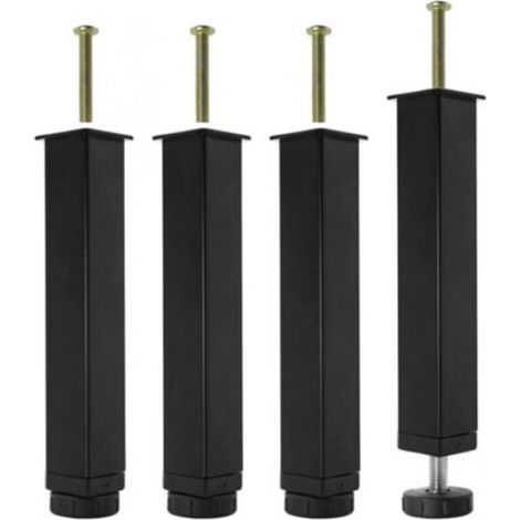 Verstellbare Metallbettbeine – Set mit 4 Lattenrostbeinen, 20 cm hoch, robust und einfach zu montieren