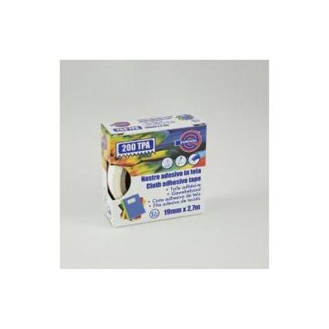 Eurocel Nastro adesivo telato TPA 200 19mm x 2,7m bianco per ufficio (1/2)
