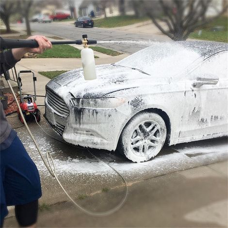 Kit haute pression portable pour voiture – pistolet + 5 buses + pulvérisateur de mousse, tout-en-un pratique et puissant (1/5)