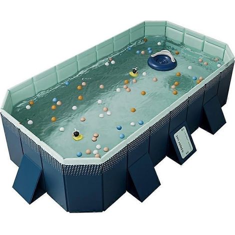 Piscine pliable pour chiens, piscine extérieure étanche de 3 mètres (9,8 pieds) en plastique rigide pour animaux de compagnie et enfants.