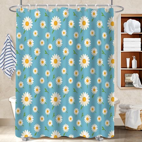 Rideau de bain 180x180 avec œillets rideau imperméable pour logement étudiant (1/5)