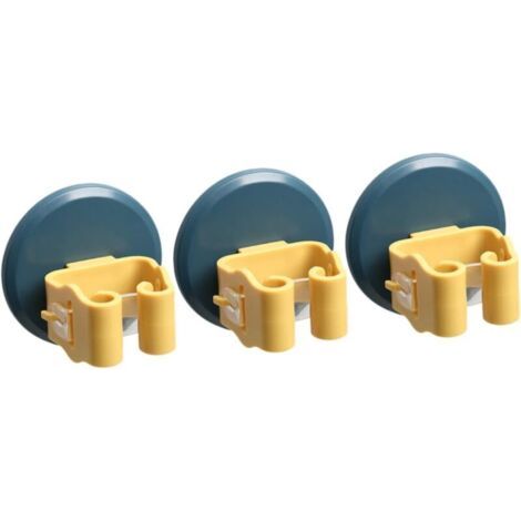 1 Jeu Porte Balai Vadrouille Pince À Vadrouille Pinces À Balai Vadrouille Support sans Soudure Support Balais Mural Range Balai M (1/4)