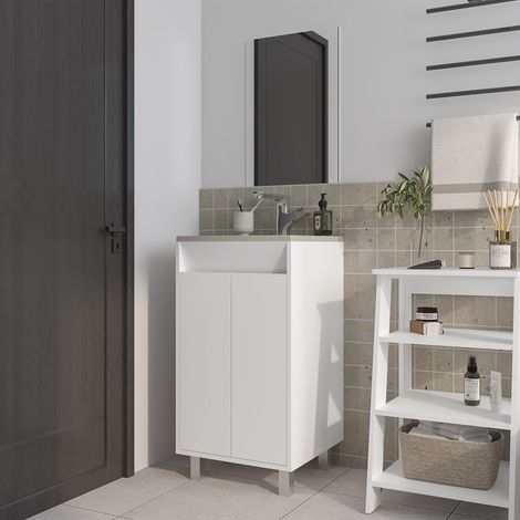 Gabinetto da bagno Brady 45 cm + specchio Bologna (1/4)