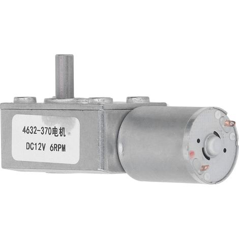 Moteur à engrenages 6 tr/min robuste à verrouillage automatique pour ouvre-porte, petits treuils DC 12 V (1/5)