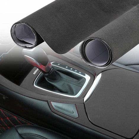 Autofolie Wildlederoptik selbstklebend, Mikrofaser Innenraum, Dunkelgrau 50x152cm (1/5)