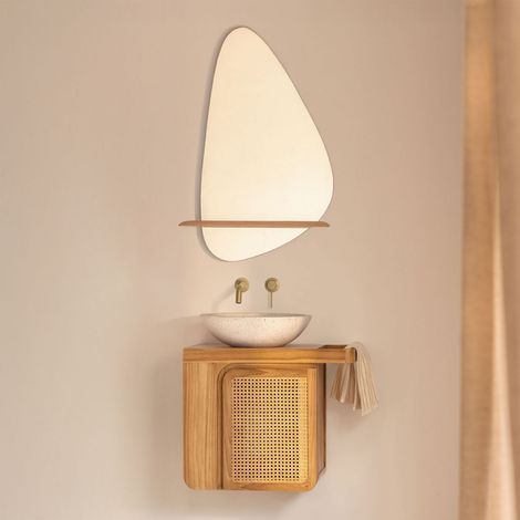 Set di mobili da bagno sospesi 60x40 cm in legno di teak Georgy SKLUM (1/5)