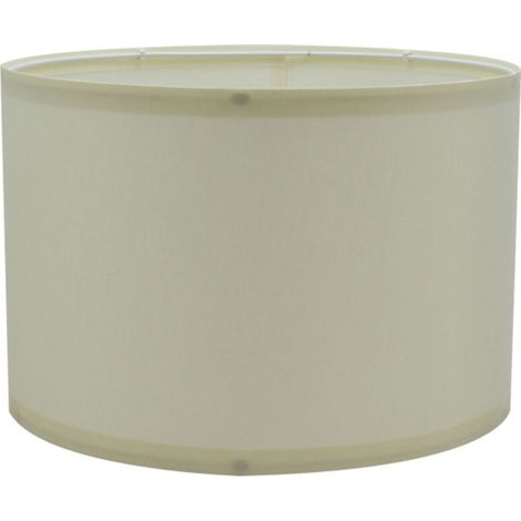 blanc Abat-jour, rond, diamètre 25 cm, hauteur 18 cm, pour lampe à poser ou à suspendre, également à peindre et à coller (1/5)