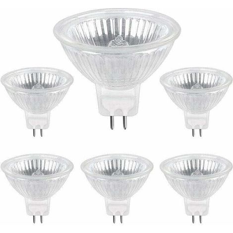 Ampoule Blanc Chaud pack de 6 GU5.3 35W 12V, 400lm Halogene 2700K Dimmable, Ampoule Spot Halogène MR16 (1/5)