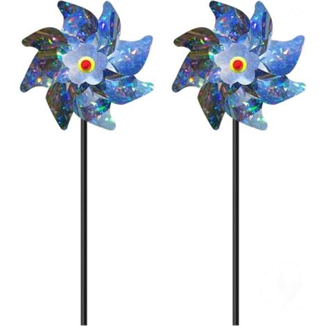 Vogel-Windmühlen für den Garten, reflektierende Windmühle, Vogelspinner, vogelabweisende Windmühle, geeignet für Garten, Schädlingsbekämpfung, Obstgarten, Bauernhof (1/4)