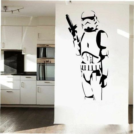 Décor Mode Produit Cool Star Wars Enfants Aime Stormtrooper Art Wall Sticker Vinyl Stickers Décor Garçons Chambre Murale (1/2)