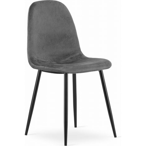 Silla Como - terciopelo gris oscuro x 1 (1/5)