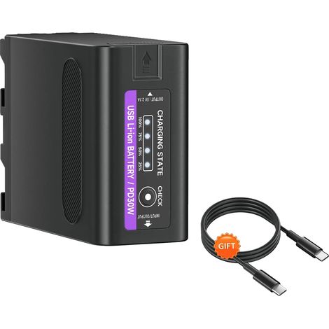 Batería para cámara, carga rápida PD30W, indicador LED de encendido, 1 unidad. (1/2)