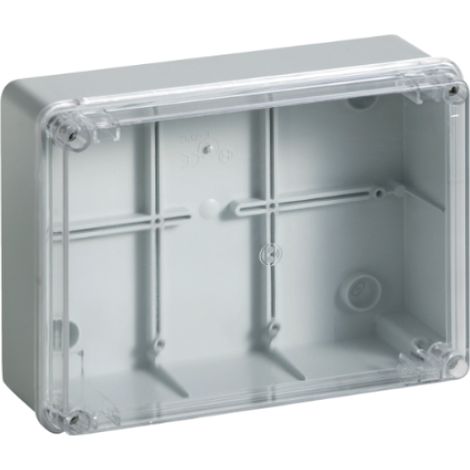 Cassetta di derivazione trasparente 190x140x70 viti metalliche ip56 04 trasp vm bocchiotti b04854 (1/2)