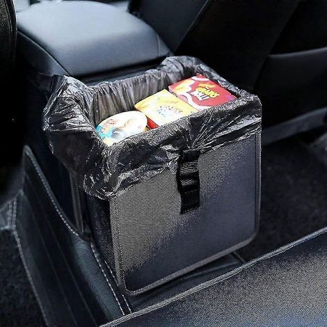 Poubelle de voiture, noire pratique (1/5)