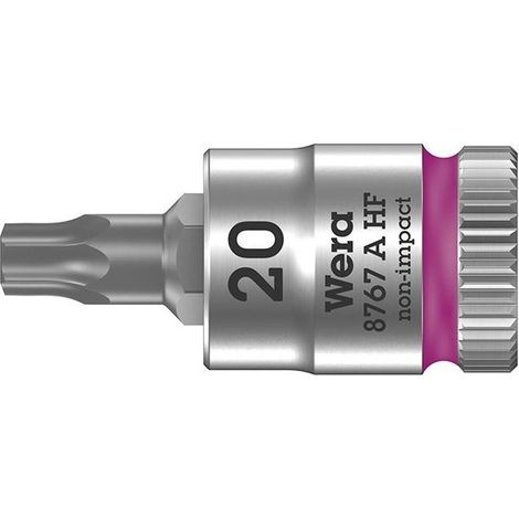 Wera Steckschlüsseleinsatz 8767 A HF TORX 1/4" T20 Länge 28 mm - 5003364001
