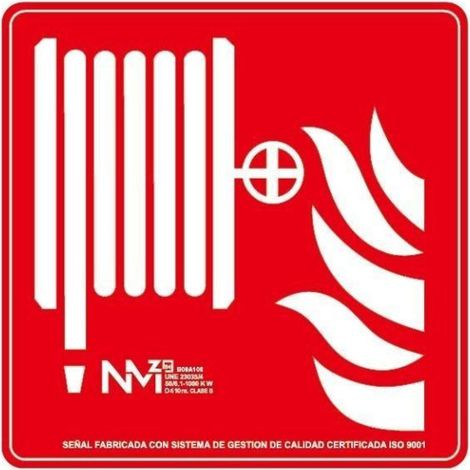 Señal de extinción Boca de Incendios (Sin Texto) luminiscente SEKURECO 420 x 420 mm CLASE B (PVC 0'7 mm)