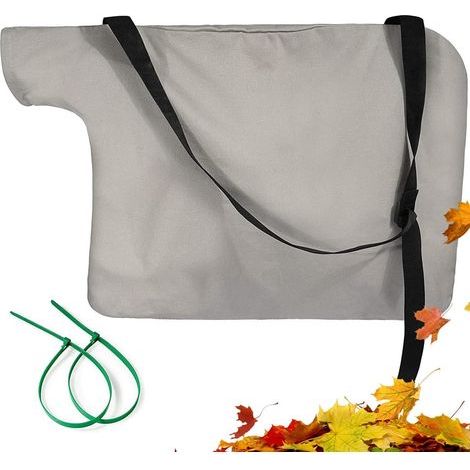 Accessoires pour aspirateur souffleur, sac de collecte universel pour souffleur de feuilles sac de collecte de feuilles de rechange réglable à fermeture éclair (argent) (1/5)