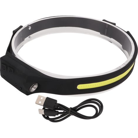 Wiederaufladbare LED-Stirnlampe mit USB-Anschluss, intelligenter Bewegungserkennung, wasserdicht (IPX4), 5 Leuchtmodi, ideal zum Angeln, Joggen und Wandern. (1/5)