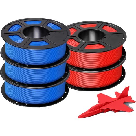 Filamento PLA, 5 kg Materiale ecologico, molteplici combinazioni di colori, 5 kg Combinazione H (1/2)