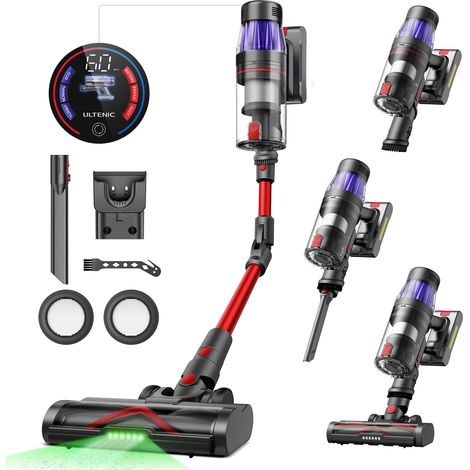 Ultenic Aspirapolvere UW20 MOPPER, serbatoio 230ml, potenza aspirante 85kpa, autonomia 60 min, doppia luce verde, spazzola antigroviglio, contenitore polvere 1.5L.