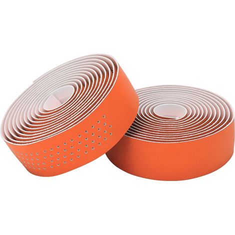 Rutschfestes Lenkerband für Rennräder, mit Endkappen, orange (1/5)