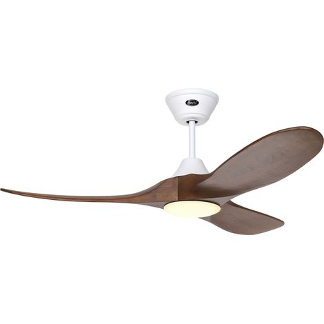 DC Ceiling Fan Eco Genuino White / Walnut 122 LED