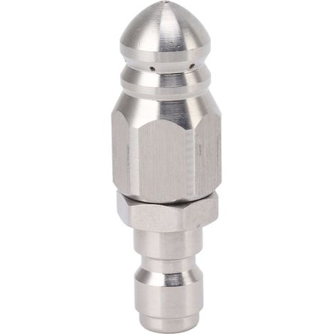 Buse haute pression en acier inoxydable, 56 mm, 1 jet avant et 6 jets arrière, pour le débouchage des canalisations, 5000 PSI (1/5)