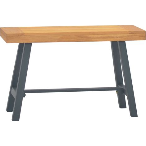 Banc 80 cm Bois massif de teck (1/5)