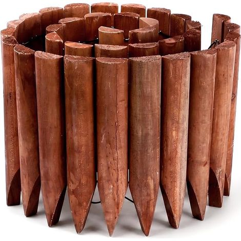 Bordure de Jardin Bois Clôture Flexible pour Jardin, Pelouse, Paysage, Bordure a Planter Décorative 120 cmx20 cm (1/5)