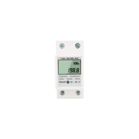 Contatore di energia monofase con display digitale LCD 5-80A 220V 50Hz contatore di consumo energetico DDM15SC (1/5)