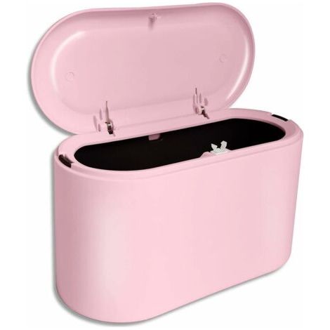 Mini Poubelle en Plastique Avec Couvercle,Petite Poubelle de Tabl, Pour les salles de Bains, Bureaux , Bureau,Cuisine, Voiture,Porte-Maquillage
