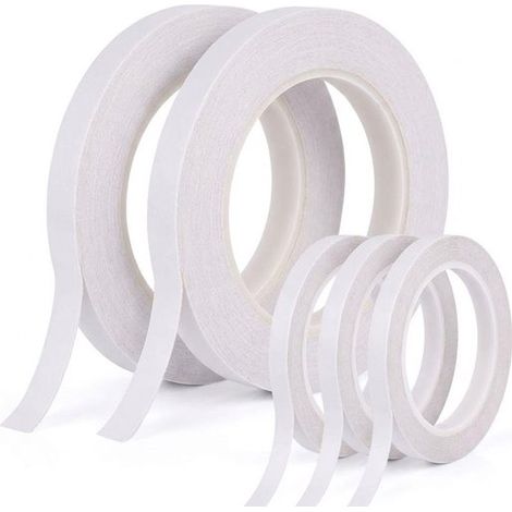 5 rollos de cinta adhesiva de doble cara. Ancho: 5 mm  4,5 m / 8 mm  30 m. La opción ideal para el hogar y la ofici，blanco，4,5 m，8 mm，30 m，5 mm (1/5)