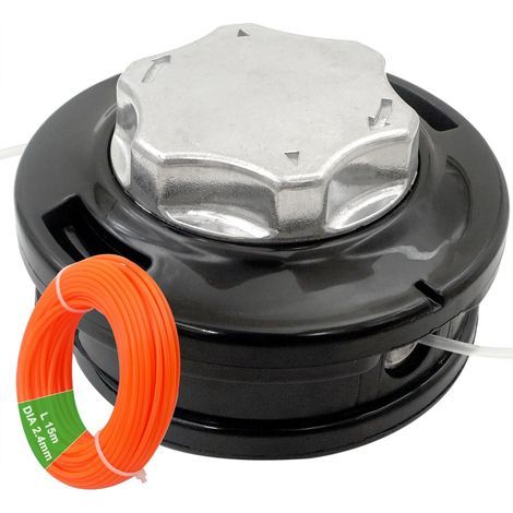 Fil de rechange universel pour débroussailleuse automatique M10 x 1,25 mm avec cordon de 15 m x 2,4 mm (1/5)