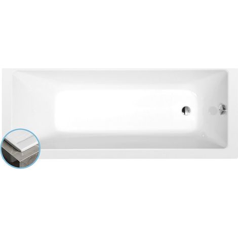 NOEMI SLIM Baignoire rectangulaire 160x70x39cm, blanc (1/3)