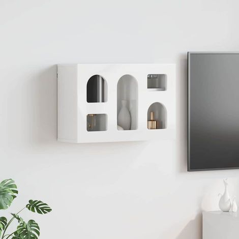 vidaXL Armadio pensile Bianco Lucido 60 x 20 x 40 cm Legno