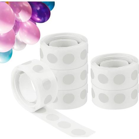 600 pastilles adhésives double face pour ballons, pastilles transparentes et amovibles, idéales pour la décoration de fêtes et les projets créatifs. (1/5)